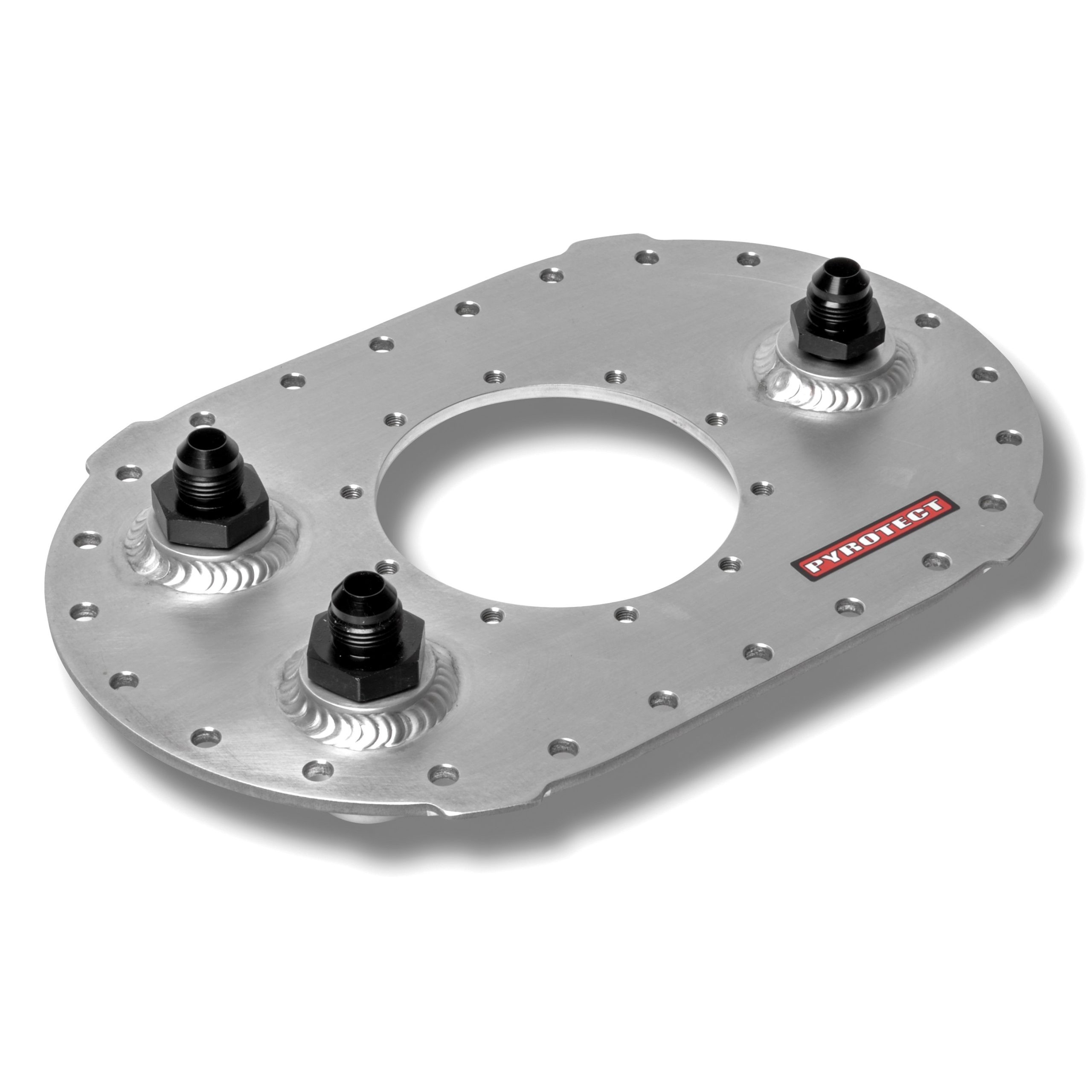Plate5 24 Bolt, 6 x 10 Oval Fill Plate, (1) 10 Bolt, 4.5" B.C., (2) Pickup, (1) -8 AN Vent Check Valve - Image 1